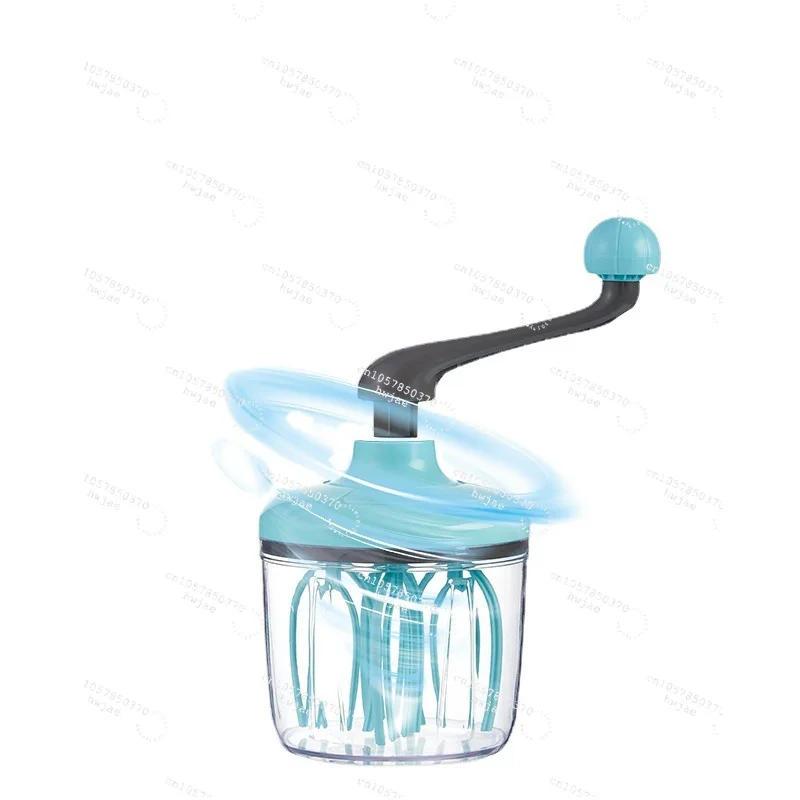 Household & Commercial Kitchen High Productivity ABS Rotating Egg Beater Cream Mixer Whisk Hand Crank Baking Foam Cake