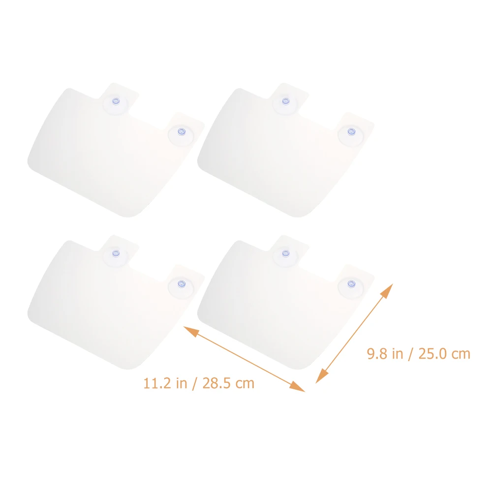 

4pcs Abs Baffle Boards Oil Resistant Waterproof Kitchen Sink Splash Guards Easy Clean Suction Cup Strong Sticking Force Prevent