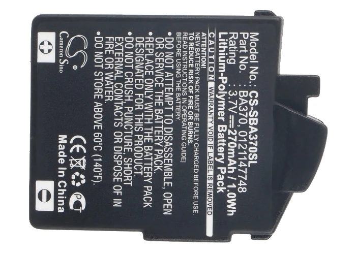 CS 270mAh Battery For Sennheiser 0121147748  BA 370 PX  BA370 BA-370PX PXC 310  PXC 310 BT  MM 400  MM 450450 TRAVEL  550 TraveI