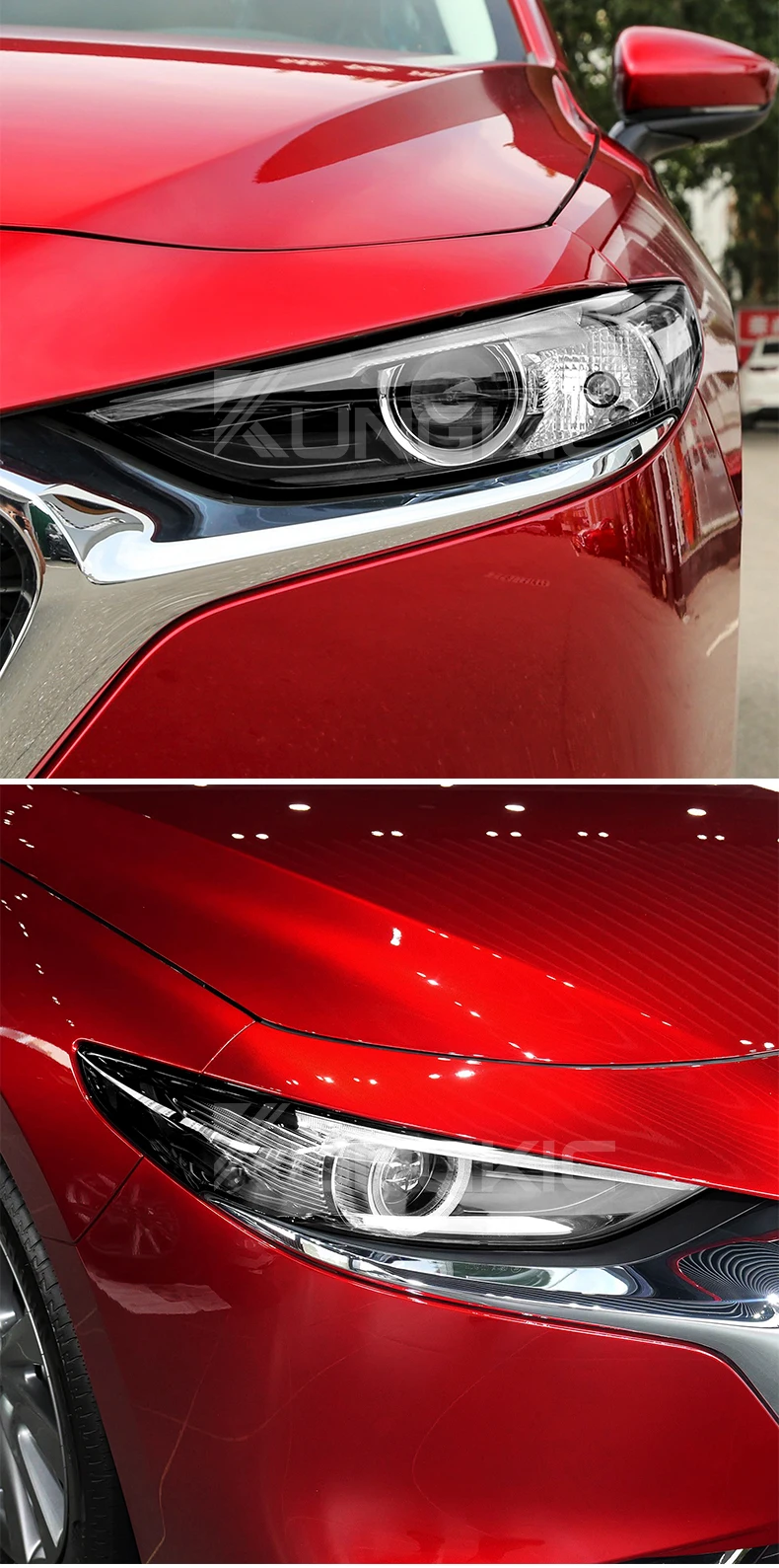 TPU für Mazda 3 BP 2019 2020 2021 2022 2023 2024 2025 2026 Mazda3 Axela Autoscheinwerfer-Schutzfolie Transparent Rauchschwarz – Detail 8