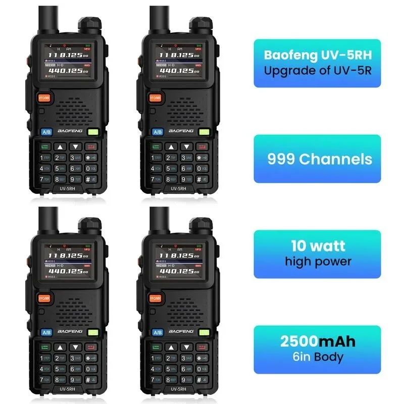 BAOFENG GMRS Ham Radio GM-5RH (atualização) Dual Band Rádio em dois sentidos Walkie Talkies de longo alcance Equipamento de sobrevivência Rádio portátil de emergência