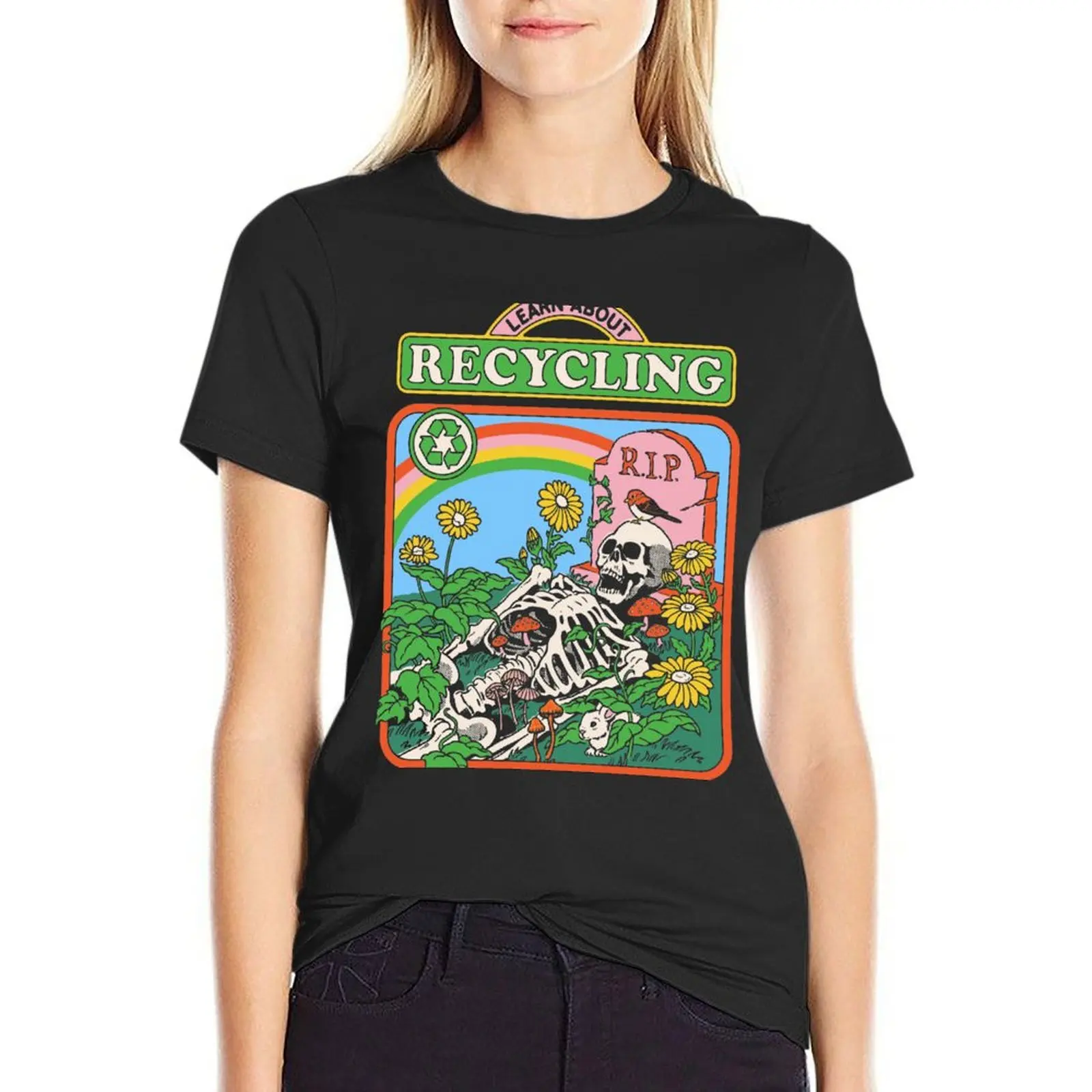 

Recycling T-Shirt Aesthetic clothing Female clothing cute t-shirts for Women