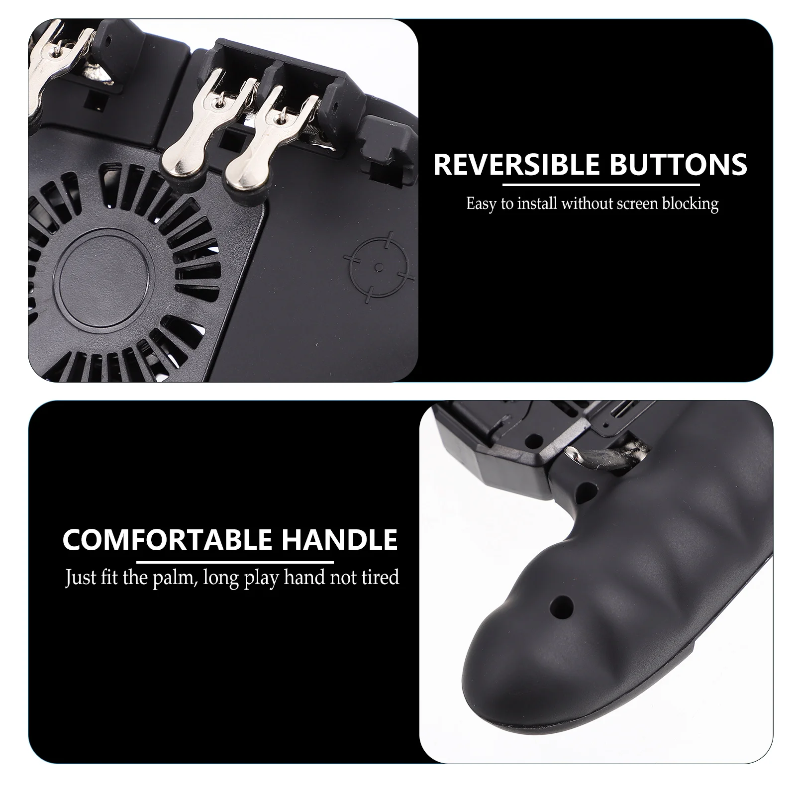 

Ergonomic Mobile Controller Anti-Slip 6-Finger Linkage Stable Grip For Phones Up To 6.5 Inches Cell Phone Game Handle