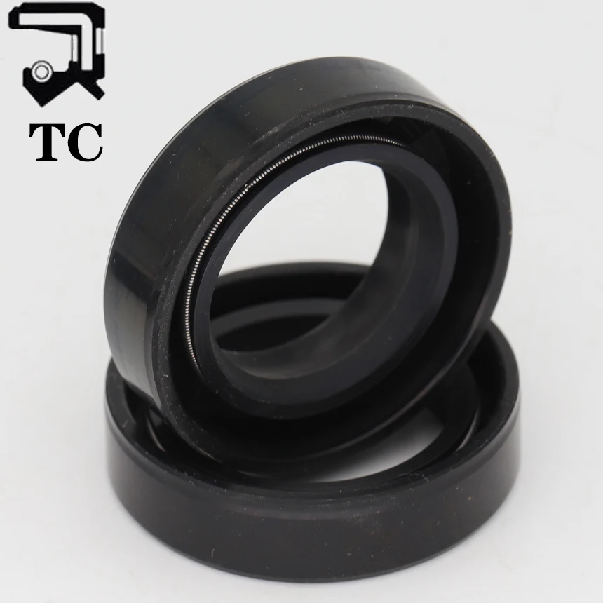 TC TG4 20/21/22/23/24/25/26/27/28/29mm ID Black Nitrile Rubber NBR Grooved Lip Spring Gasket Ring Radial Shaft Skeleton Oil Seal