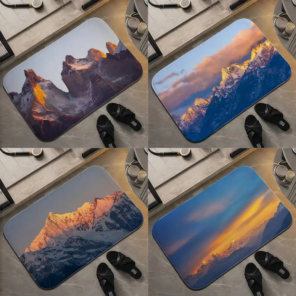 

The Golden Mountain Floor Mat Printed Large Carpets Room And Bedroom Carpets Bathroom Anti Slip Door MATS Small Carpets