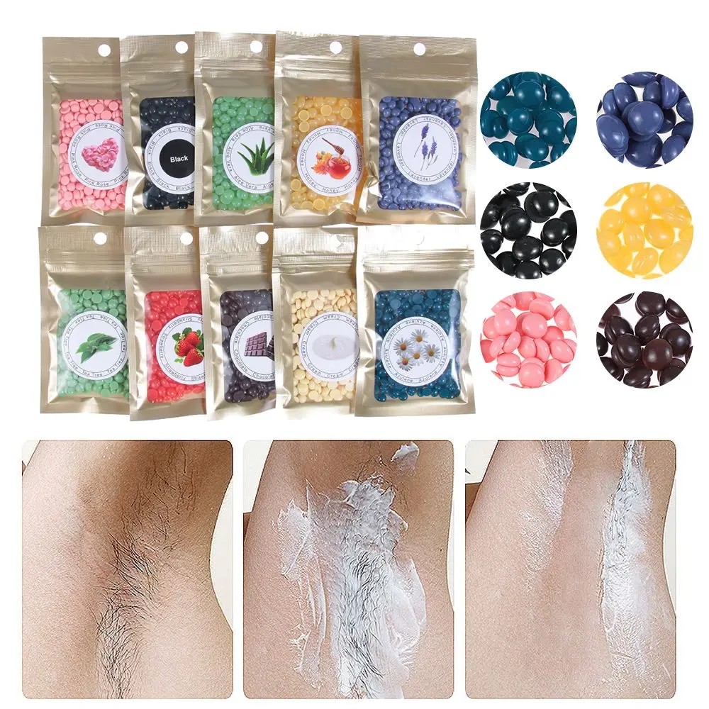 Beauty Shaving Hair Removal No Strop Unisex Hair Removal Pellet Hot Film Wax Film Hard Wax Beans Body Depilatory Wax