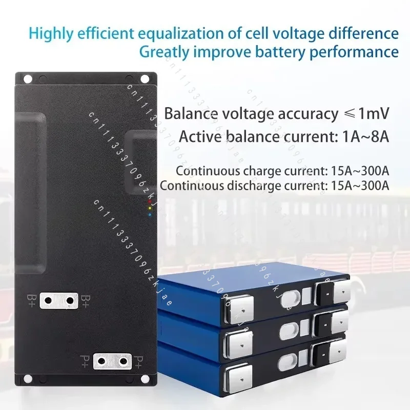 Active Balance BMS Balance Current 8A Continuous Current 15A-300A Lifepo4 Li-ion