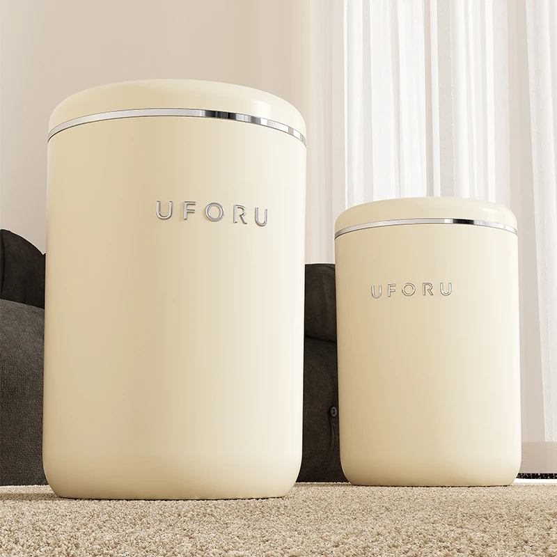UFORU Living room trash can high appearance level with lid light luxury large capacity office bedroom trash can