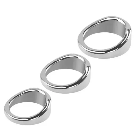 Penis Ring Lock Erection Stainless Steel Metal Penis Lock Cock Ring Delay Ejaculation Ball Scrotum Stretcher Erection Cock Ring Slave Male Sex Toy Man