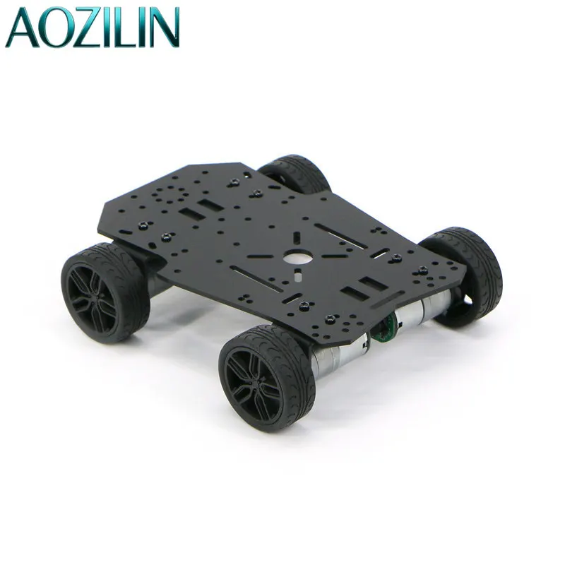 AOZILIN intelligent trolley chassis four-wheel four-drive 310 encoder motor electric racing car