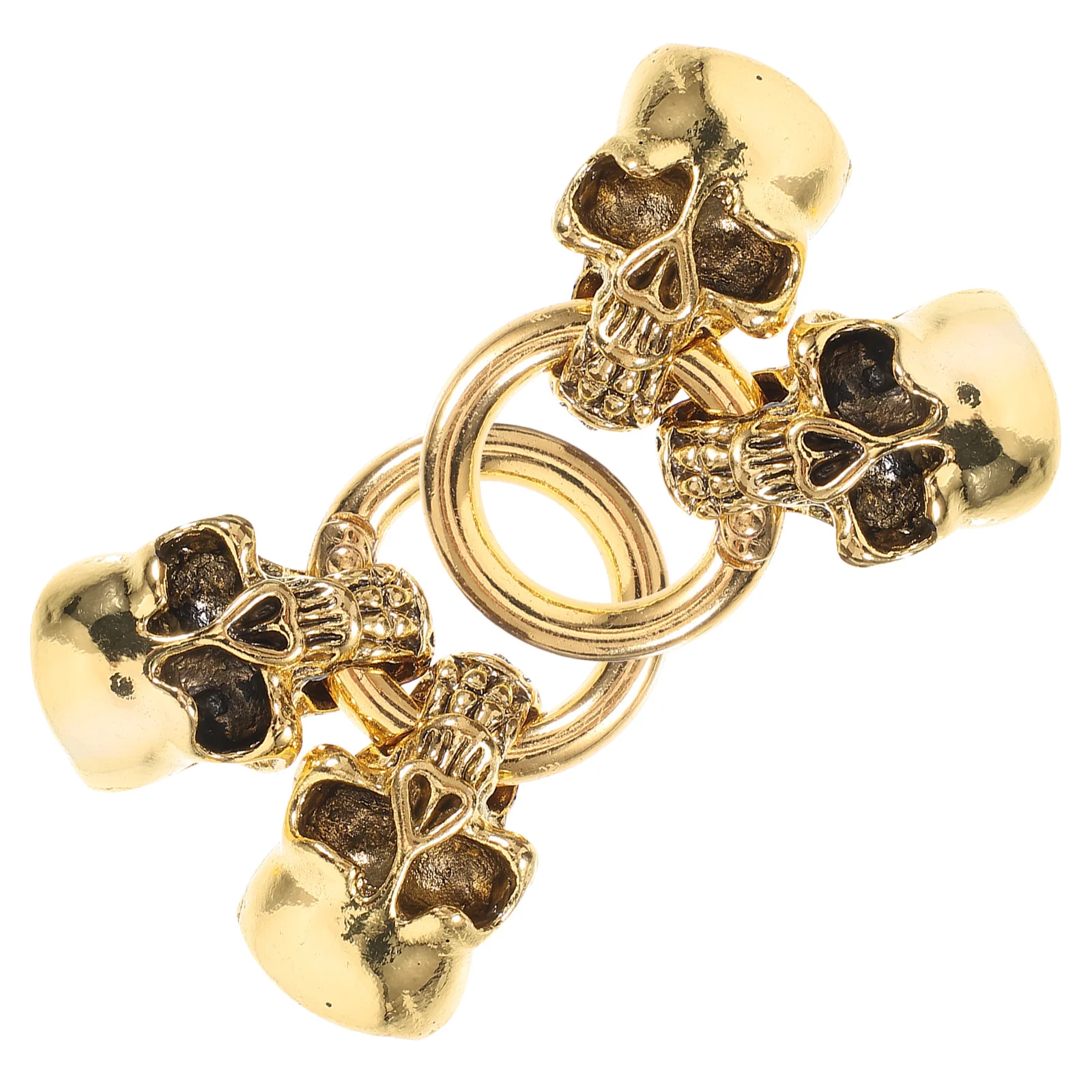 

2Pcs Skull Head Bracelet Buckle Metal DIY Jewelry Connector Clasp Fastener Hook Punk Style Jewelry Buckle Connector