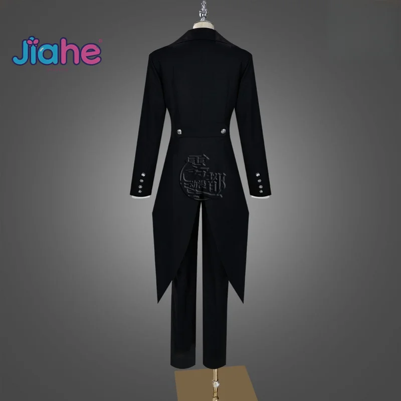 Sebastian·Michaelis Anime Black Butler Cosplay Costume Shirt vest jacket pants gloves pocket watch tie set Halloween tuxedo suit