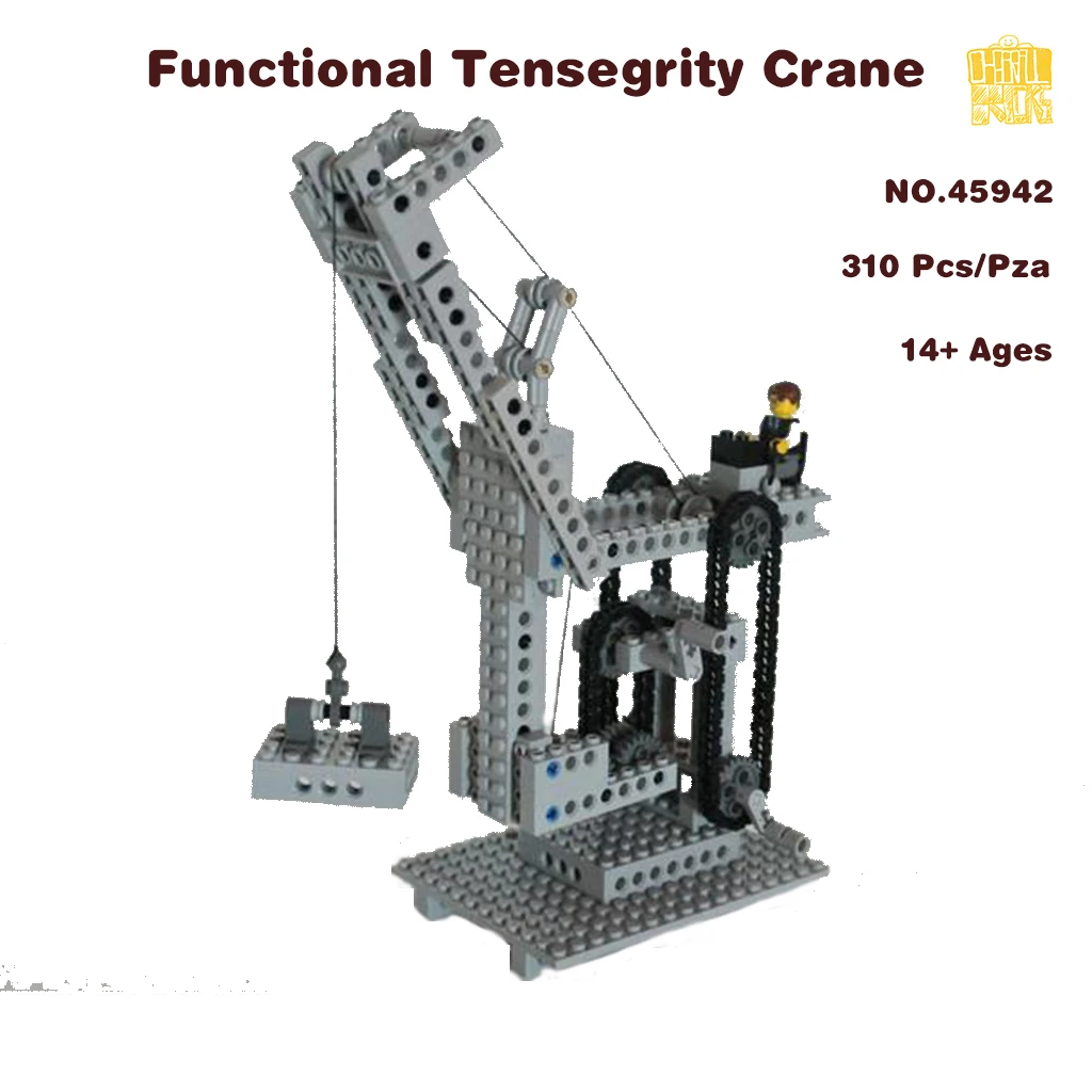 MOC-45942 Functional Tensegrity Crane Model With PDF Drawings Building Blocks Bricks Kids DIY Toys Birthday Christmas Gifts