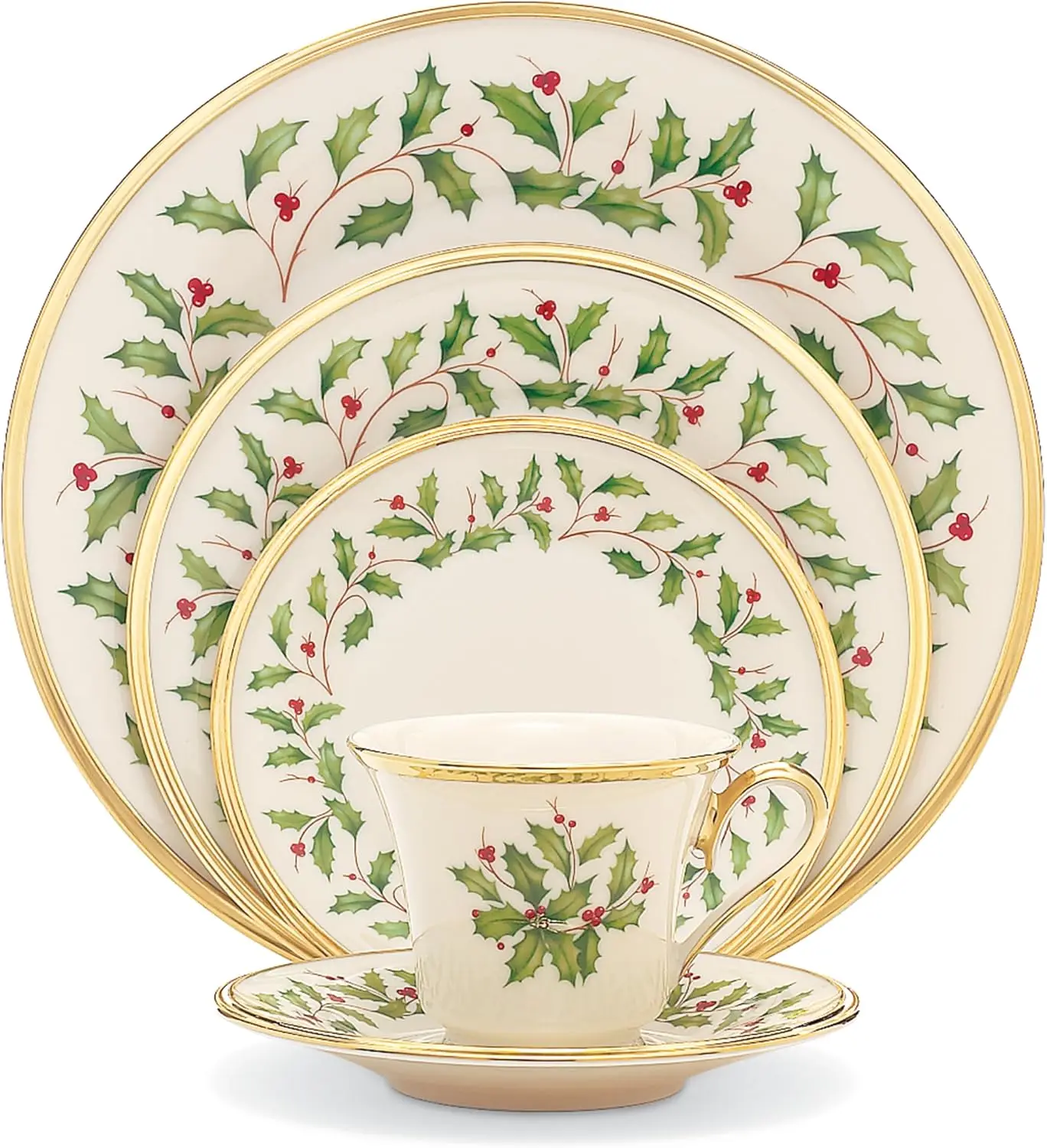 

146590600 Holiday 5-Piece Place Setting, Christmas Drinkware Set, Hosting