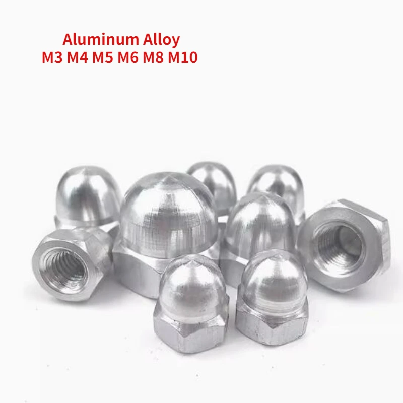 4-20pcs 6061 Aluminum Alloy Cap Nut Ball Head Cap Aluminum Screw Cap M3 M4 M5 M6 M8 M10