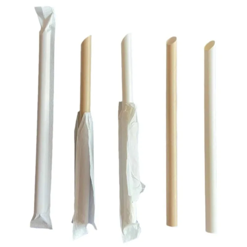 

Paper straw bubble tea independent packaging disposable thick straw milk tea shop 12 * 230mm (2000 pieces)