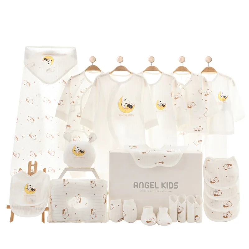 21/24/26pieces/lot Newborn Baby Clothes Sets For Baby Girls 100% Cotton Infant Summer Clothes Outfits Baby Rompers Hat Bibs