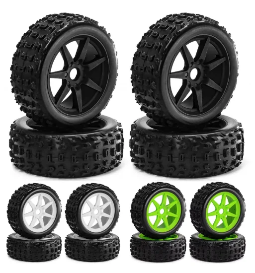 4pcs 118mm 1/8 RC Off-Road Buggy Tires Wheel 17mm Hex for ARRMA Typhon Talion  Redcat Team Losi Kyosho HPI WR8 HSP RC Car