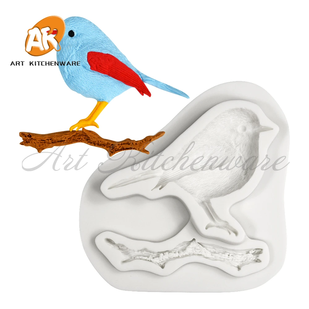 Bird Fondant Silicone Mold Cake Molds DIY Cake Decorating Tools Chocolate Gumpaste Moulds Candy Resin Clay Mould