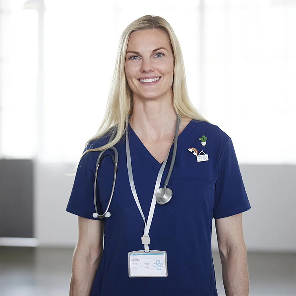 

2 set Aluminum Alloy Id Holder Badge Holder For Employees Secure Id Card Protection Office School Staff Security Personnel Work