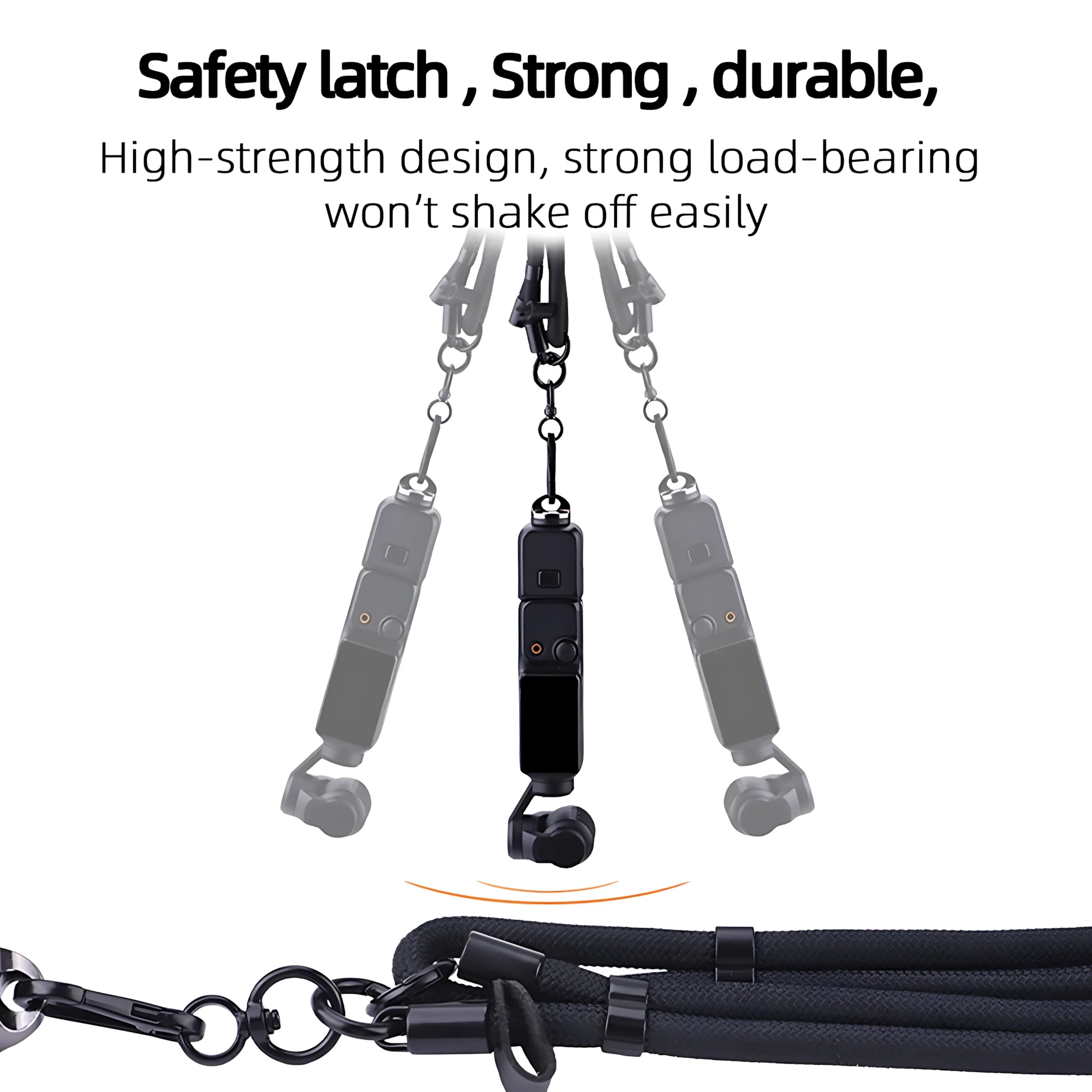 DJI Osmo Pocket 3 Hand Wrist Strap Lanyard for Action Cameras 1/4 Screw Anti-Loss Quick Release Polyester BRDRC