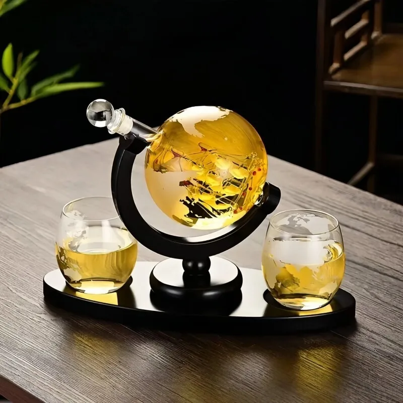 Decanter Globe Set - Dekoratif Küre Şarap Sürahisi Seti, Ev