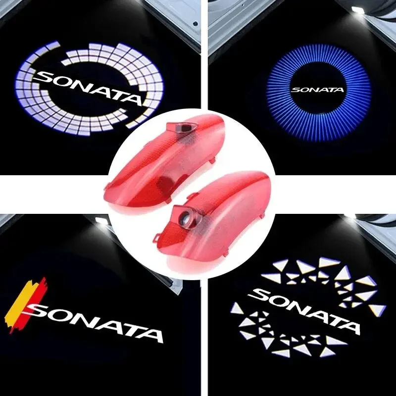 

For Hyundai SONATA VI (YF)/ I45 2010 2011 2012 2013 2014 Led Emblem Car Door Light Luces Ghost Shadow Projector Car Decoration