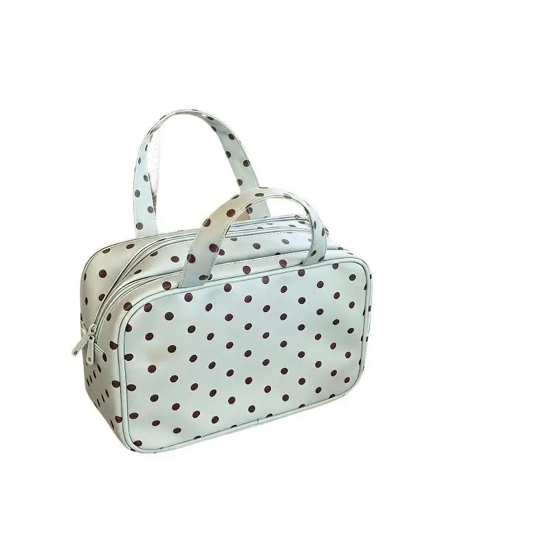 Niedliche Handtasche mit Polka-Dot-Muster, großes Fassungsvermögen und wasserdicht, ideal für Geschäftsreisen und den täglichen Gebrauch. – Detail 6