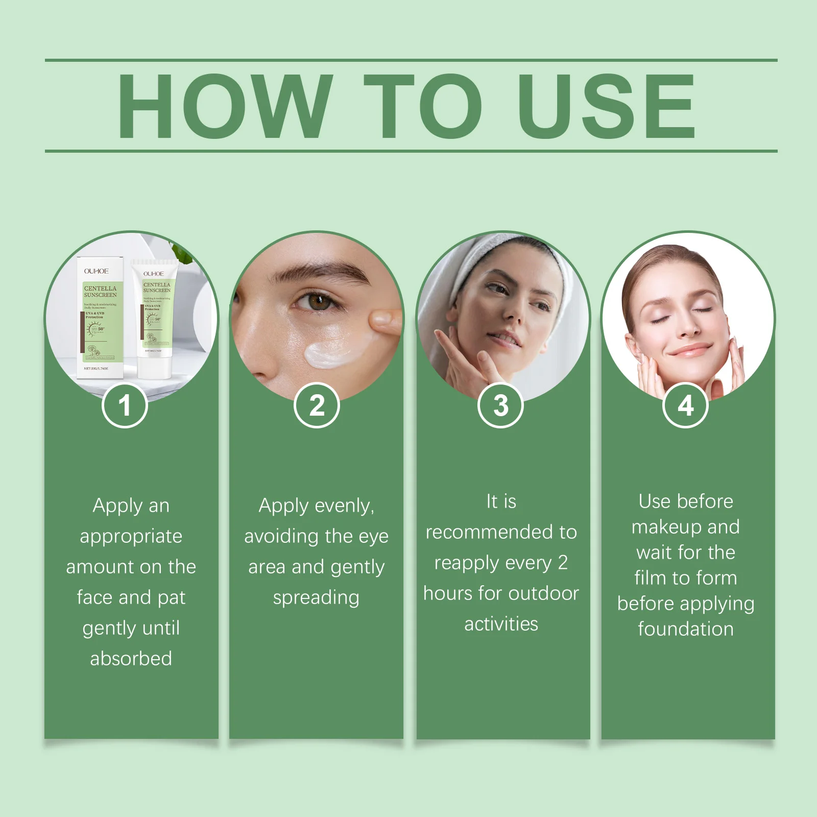 SPF 50 واقي من الشمس للوجه مضاد لأشعة الشمس واقي من الأشعة فوق البنفسجية يحسن الجفاف ويمنع حروق الشمس في الصيف مقاوم للماء واقي من الشمس كينتيللا المهدئ #5