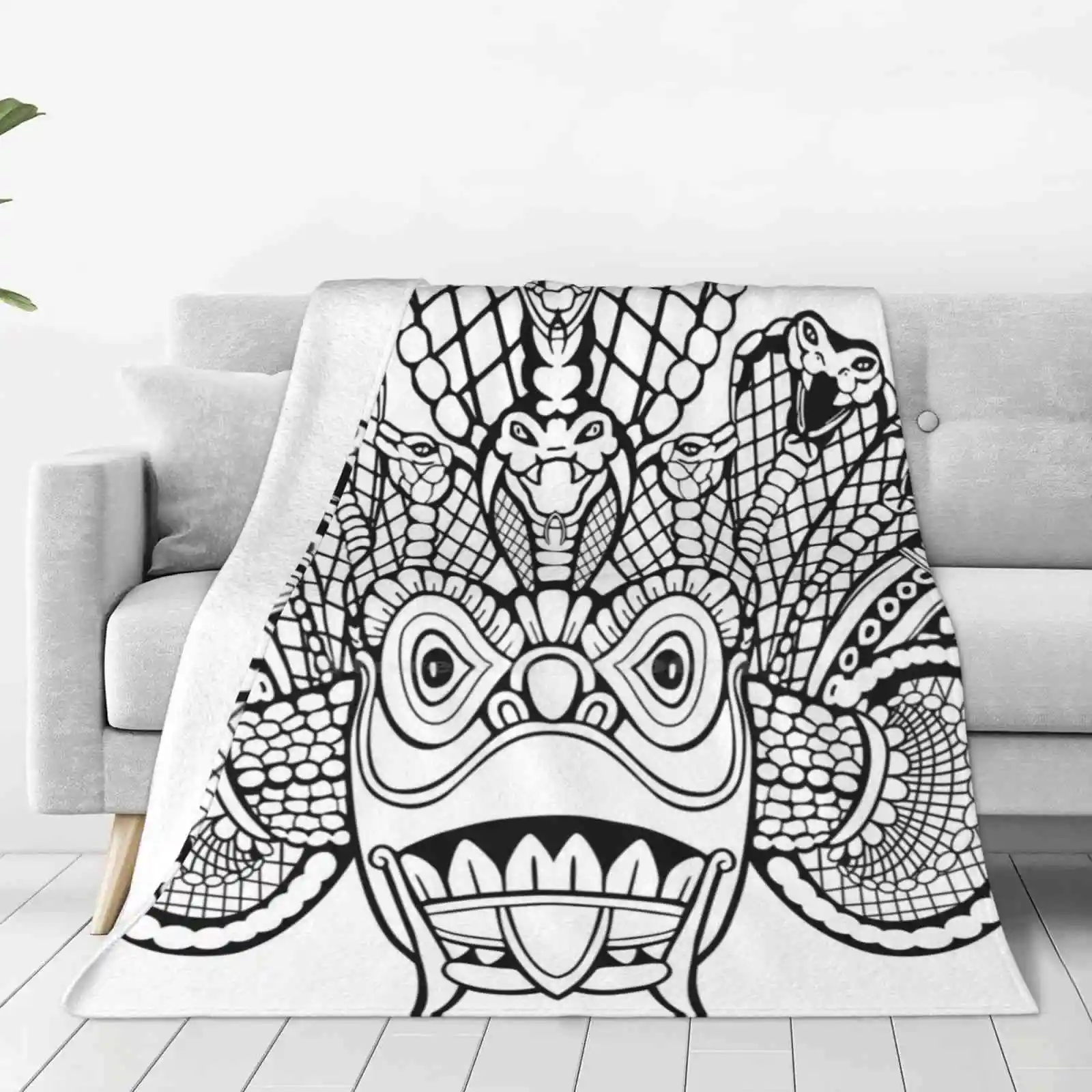 Devil'S Style For Home Sofa Bed Camping Car Plane Travel Portable Blanket Devil Style Fashionable