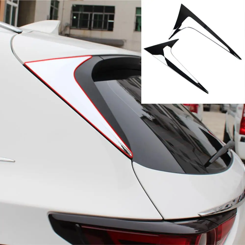 

Chrome Fit For Mazda CX-5 KF Accessories 2017 2018 2019 Reear Window Spiler Side Wing Cover Sticker Trim Car Styling