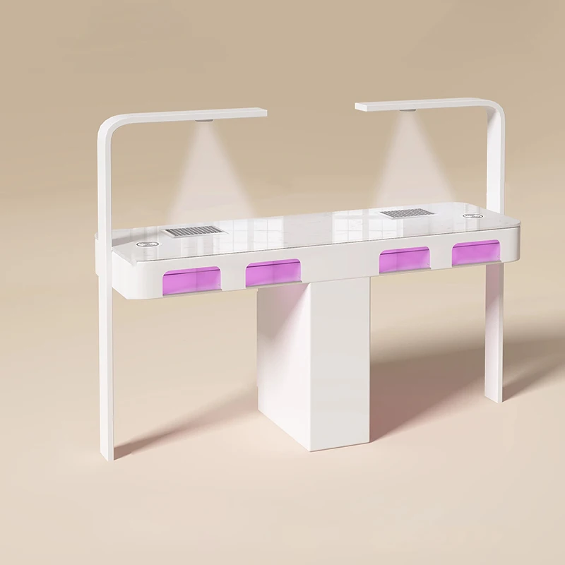 

Premium Luxury Nail Table Elegant Professional Trendy European Nail Table Multifunctional Design Mesa De Manicurista Furniture