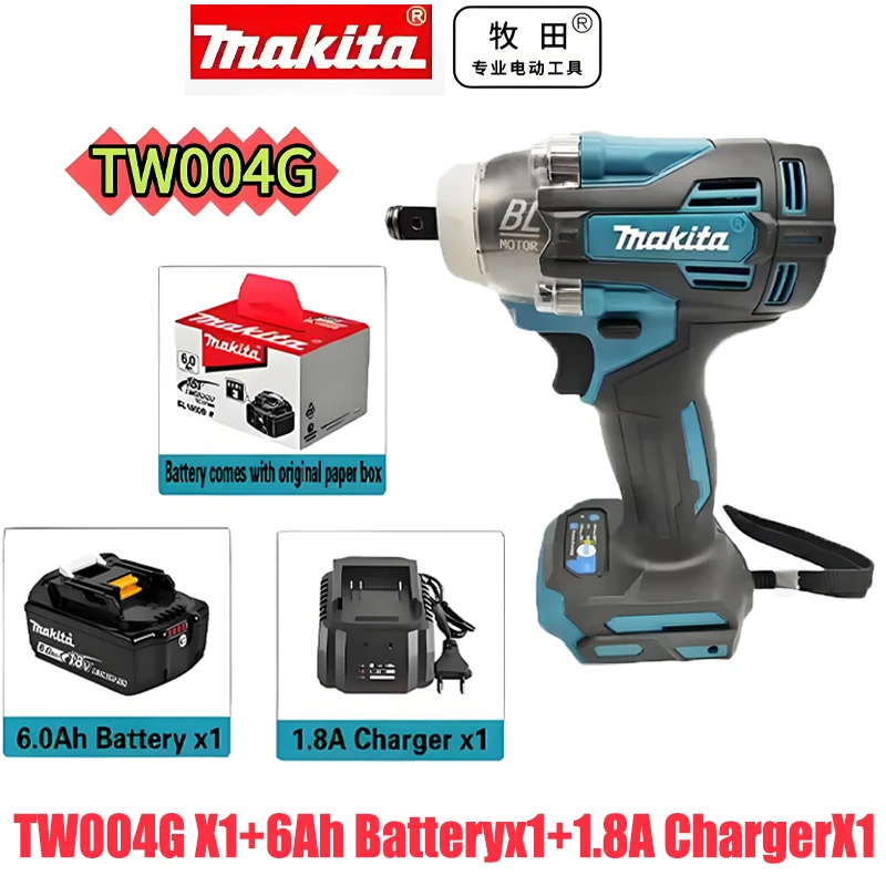 

TW004G 630N.m Brushless Screwdriver Machine Cordless Electric Screwdriver Rechargable Drill Driver Fit Makita 18V Battery