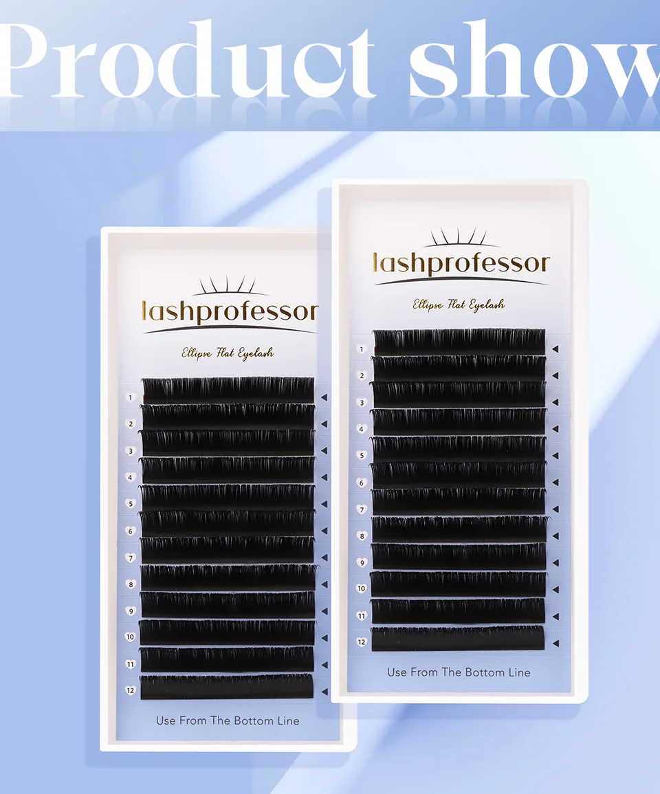 Lashprofessor Ellipse Flache Wimpernverlängerung 0.15 0.20 C CC D DD Doppelspitzige Klassische Einzelwimpern – Detail 11
