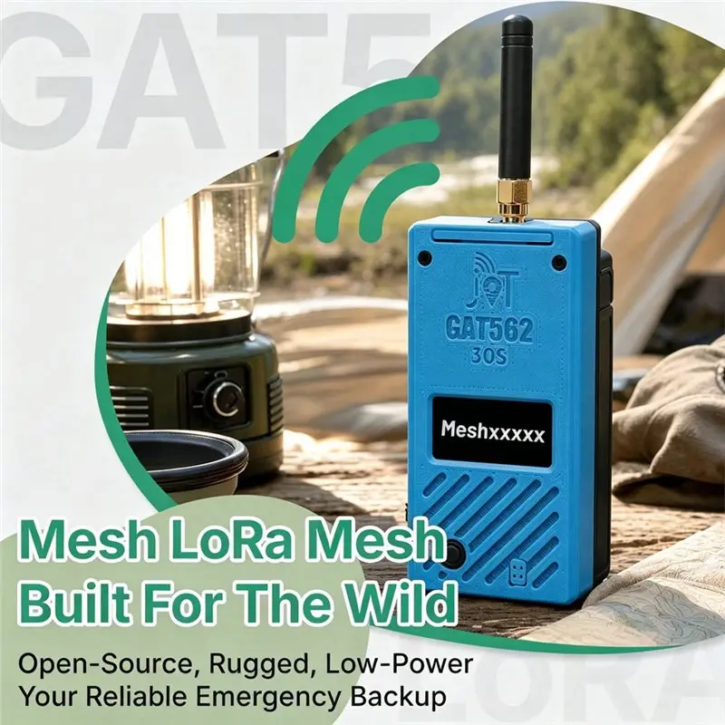 Efficient GAT562 30S Meshtastic Lora NRF52840 SX1262 GPS Lorawan Iot Node Meshcore 1.3 Inch OLED Display 30Dbm 5000Mah 868Mhz