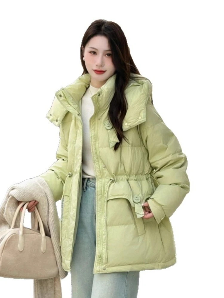 Vrouwen Winter Donsjack Koreaanse Chic Jassen Vrouwelijke Capuchon Parka 90% Witte Eend Puffer Jas Mode 2025 Mujeres Kleding