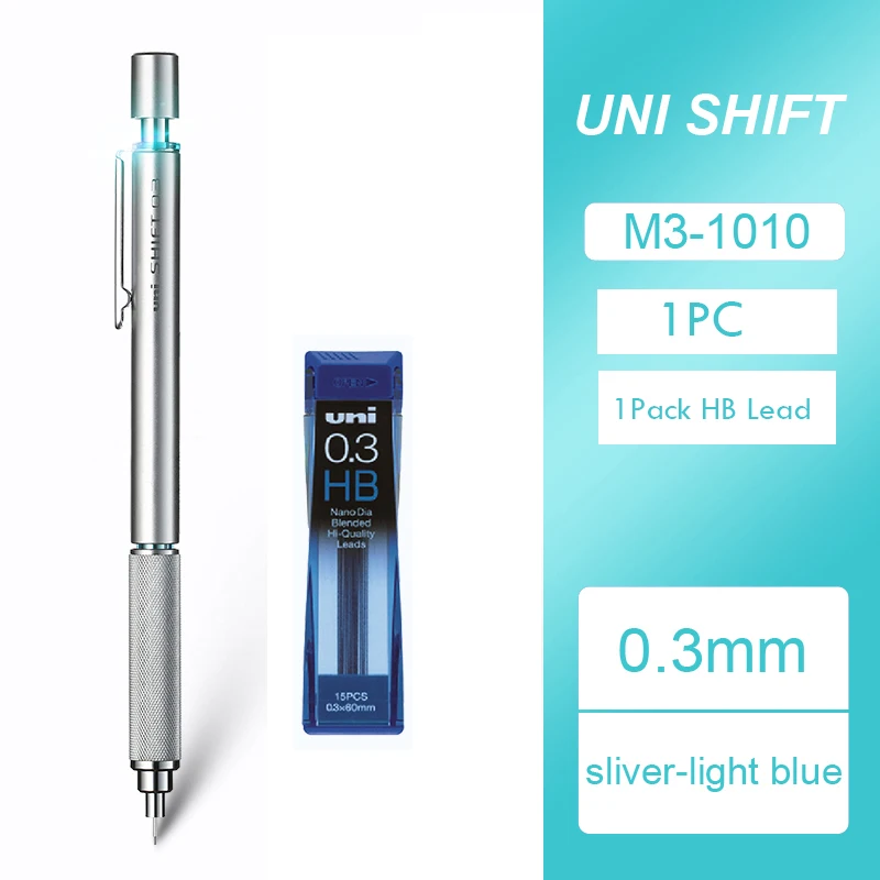 Japanisches Briefpapier 1 Stück UNI Metall-Druckbleistift SHIFT 0,3/0,4/0,5/0,7/0,9 mm Low Center of Gravity Lapiseira Professional