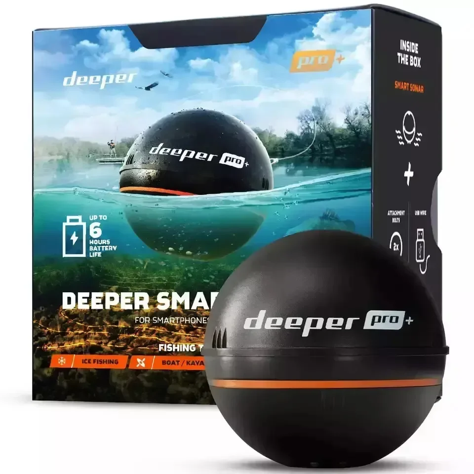 

Горячая распродажа 2025 года, НОВАЯ специальная цена Deeper Pro Plus FishFinder, умный эхолот, портативный беспроводной