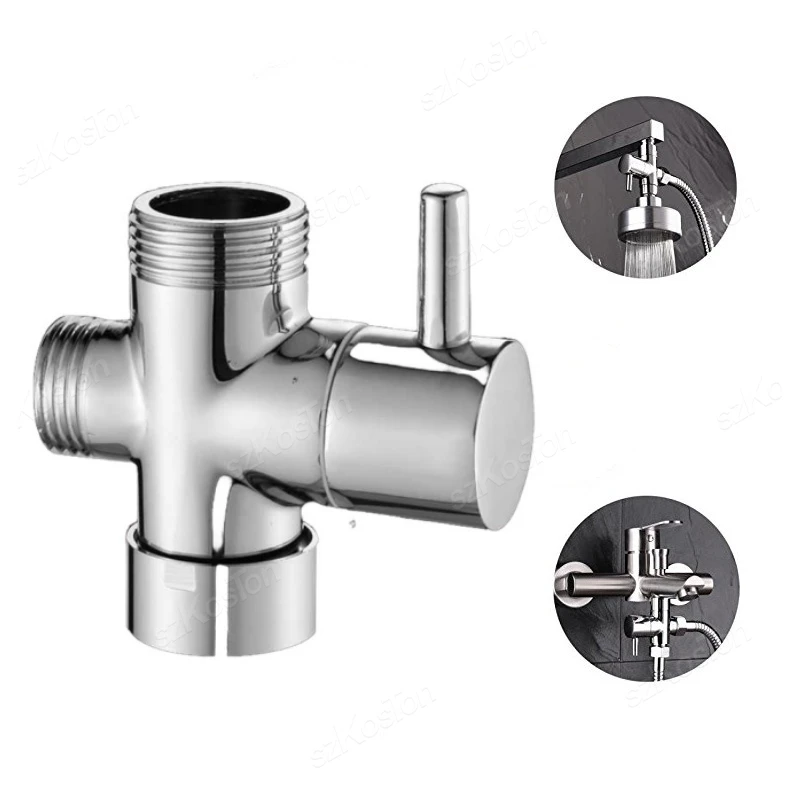 G1/2in 3 Way Diverter Valve Shower Head Adapter Converter For Shower Water Tap Connector Bathroom Faucet Water Separator