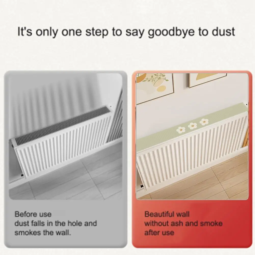Dust Protection Cover Decorative Radiator Pad Stylish Green Color Cotton And Linen Fabric Easy Installation Length 60CM