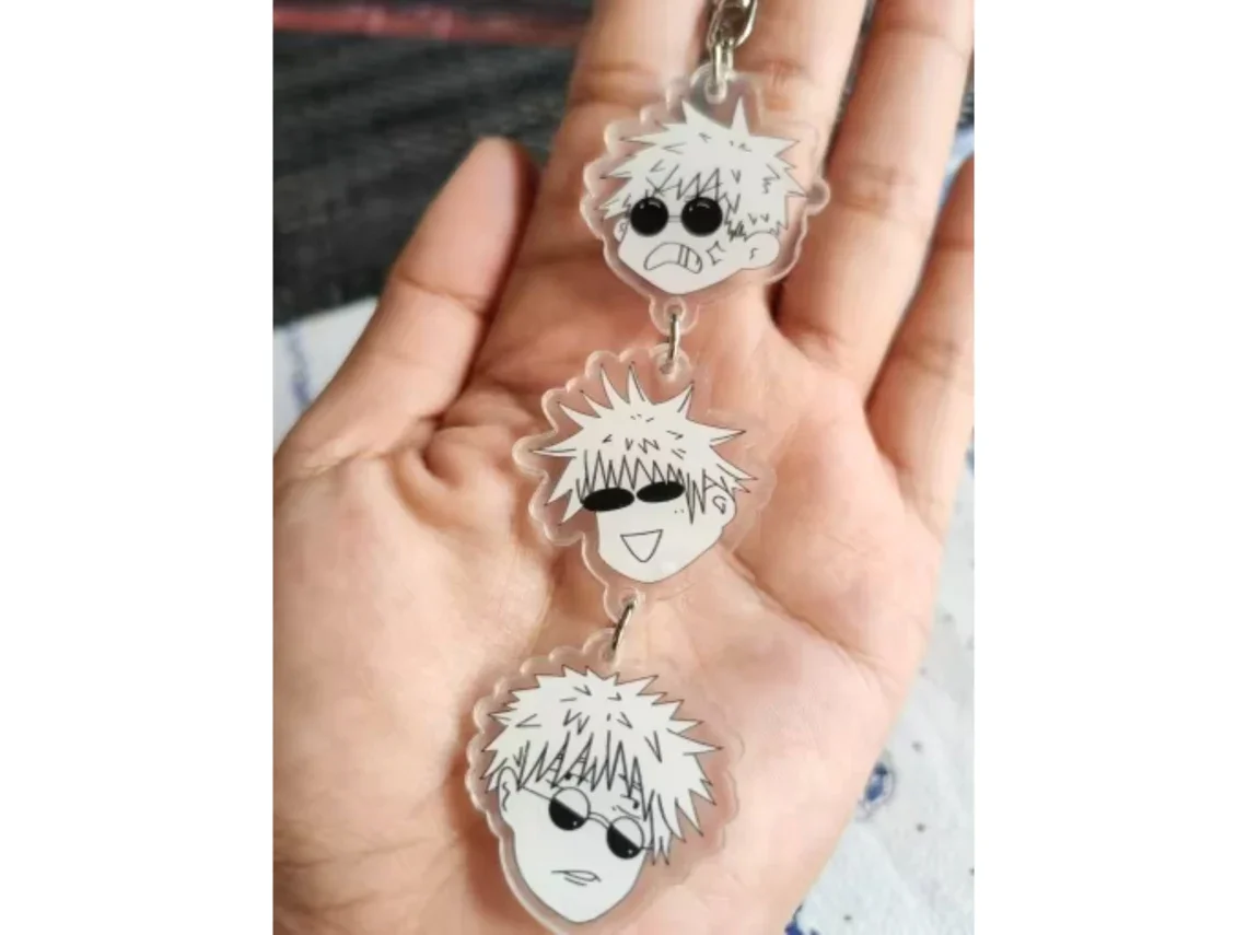 Jujutsu Kaisen Keychain, Anime Keychain Cute Bag Pendant, JJK Acrylic Keychain Anime Gift