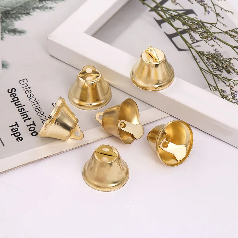 10pcs Gold Silver Christmas Gingle Bell For Party Wedding Home Xmas Tree Decoration Jewelry Finding DIY Bells Crafts