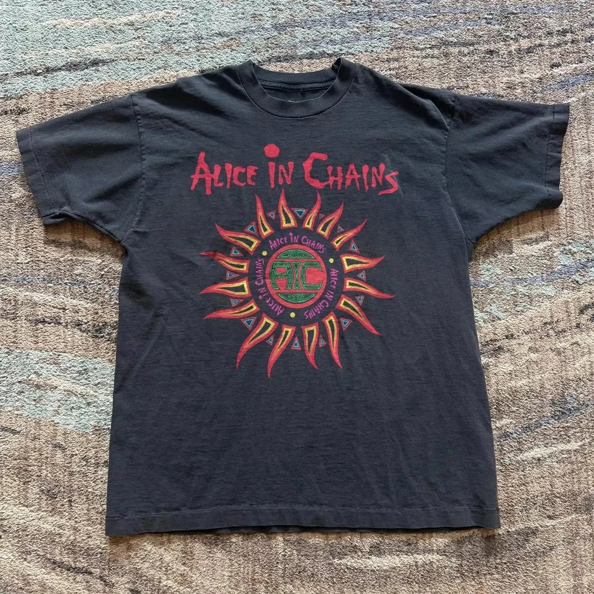 Sommer-T-Shirt für Herren aus reiner Baumwolle im Vintage-Stil von Alice in Chains, lässig, stilvoll, locker und atmungsaktiv, geeignet für den Alltag