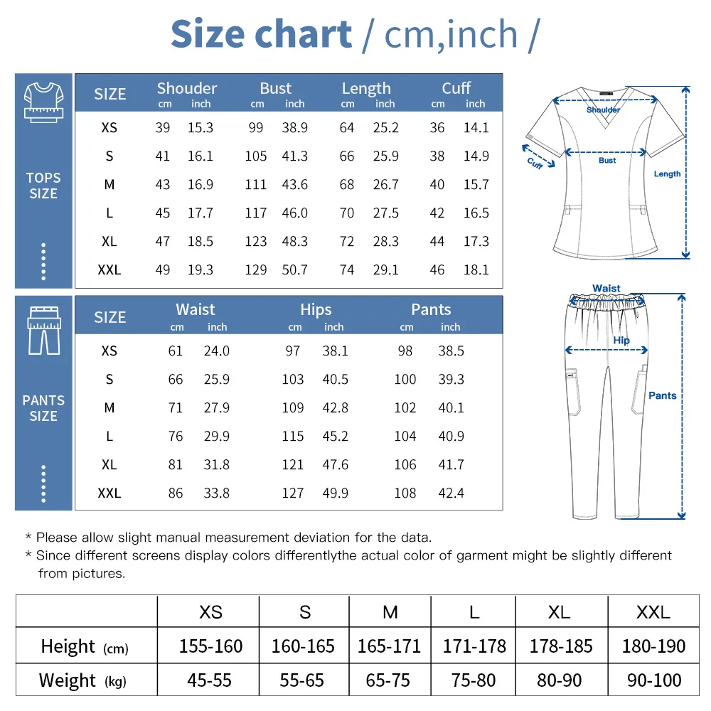 Slim Fit Pet Medical Nurse Workwear Women Beauty Salon Uniform Dental Clinic Suit Hospital Scrub Tops Pant Set Surgical Overalls