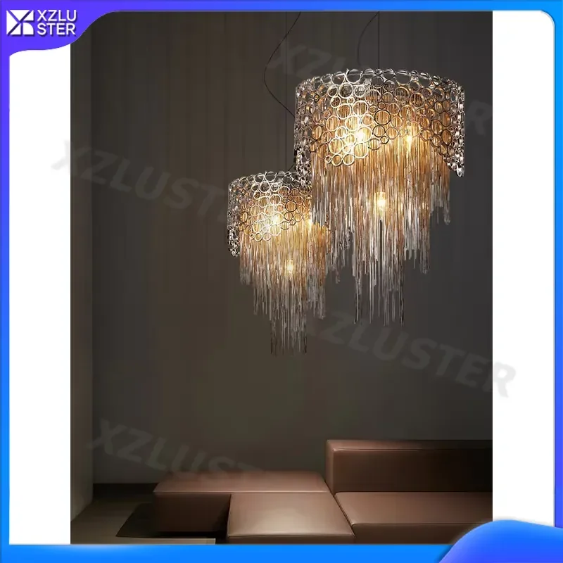 

XZLUSTER Elegant European Crystal Chandelier Luxury LED Pendant Light For Living Room Dining Room Bedroom Study Hotel Lobby