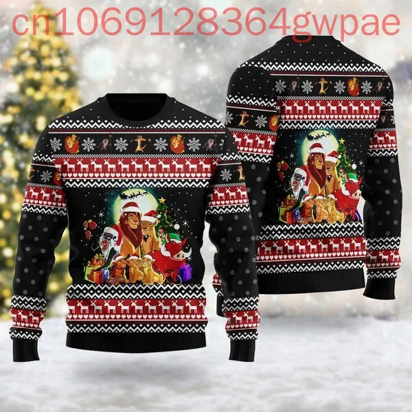 Disney Simba Ugly Men and Women Sweater Vintage Lion King Holiday Sweater Lion King Magic Kingdom Merch Xmas Gift