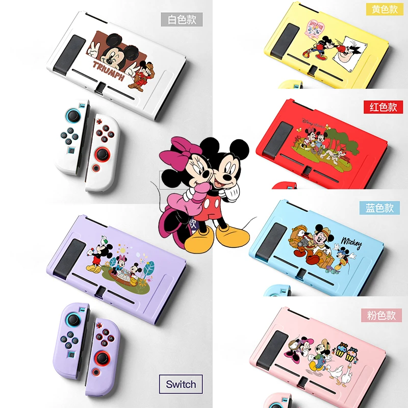 

Disney Mickey Mouse Protective Case for Switch NS Controller Console Shell Accessories Cartoon Joycon Holder Protective Shell