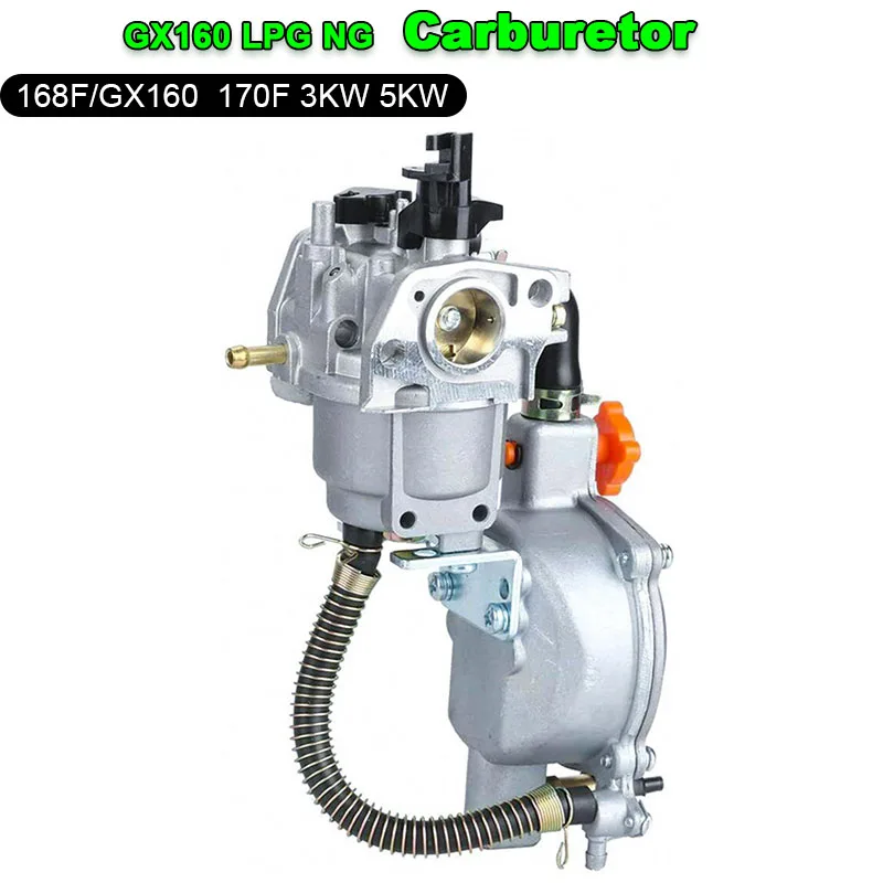 Engine Dual Fuel Carburetor LPG NG Conversion Kit Fits For GX160 GX200 168F 170F 3KW 5KW Chainsaw Grass Trimmer Brush Cutter