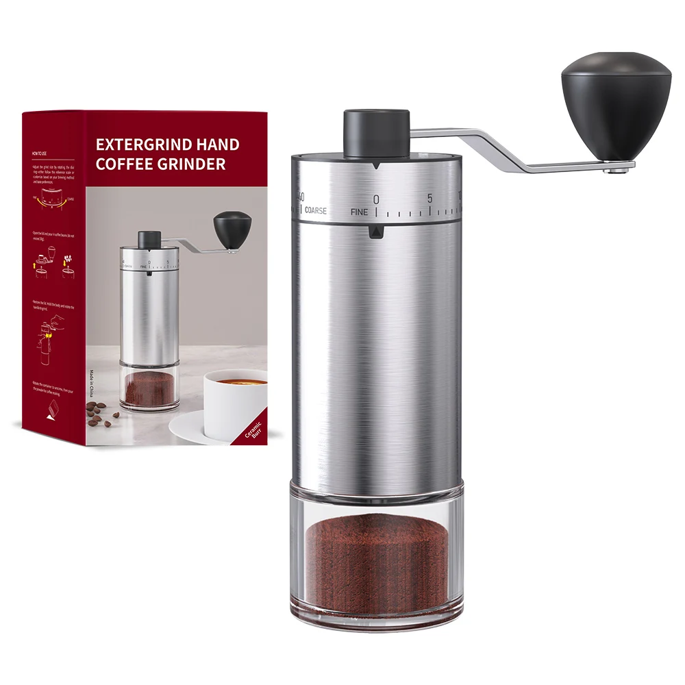 Manual Coffee Grinder External Scale 40 Gear Adjustable Ceramic Grinding Core High-Quality Professional Home Coffee Making Tool