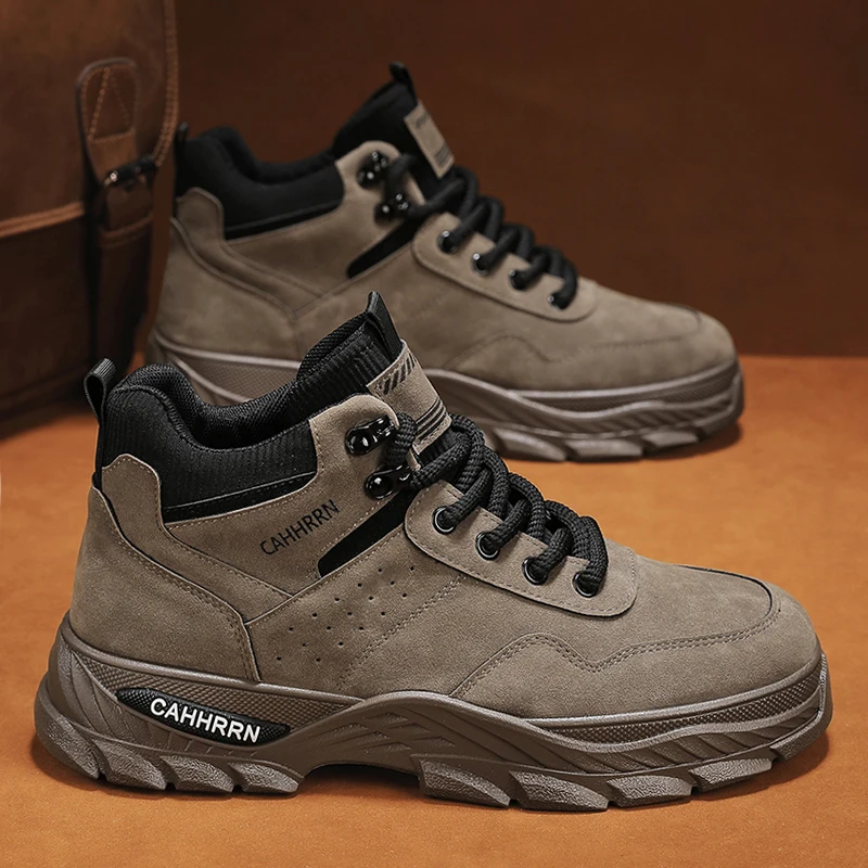 Men's Waterproof Hiking Work Boots Non-Slip Lightweight Outdoors Non-Slip Desert Boots image 3